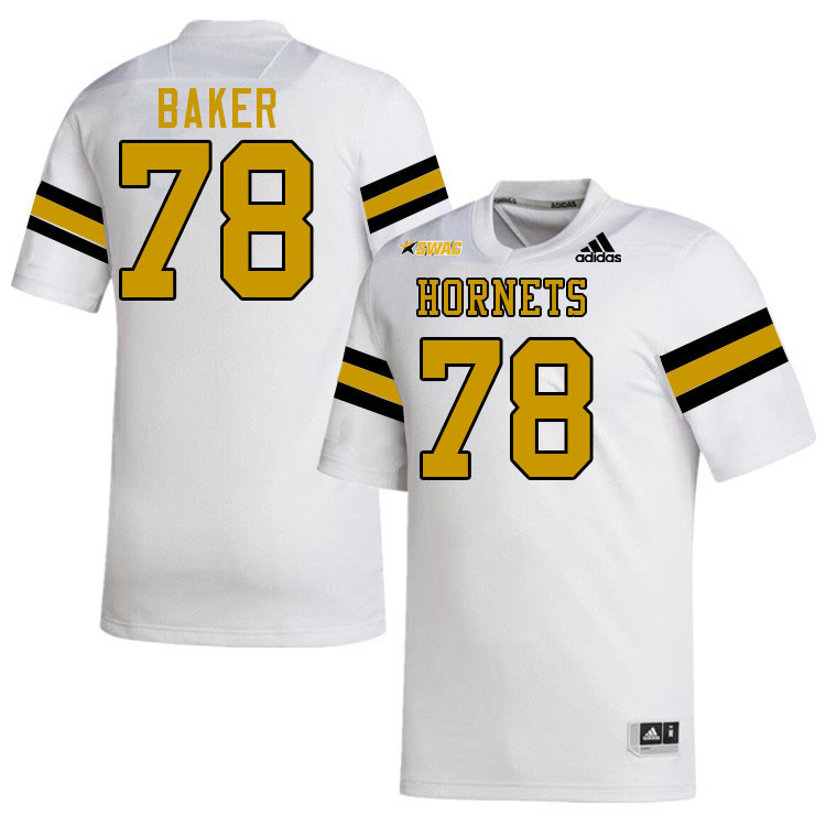 Alabama State Hornets #78 Elijah Baker College Football Jerseys Stitched Sale-White
